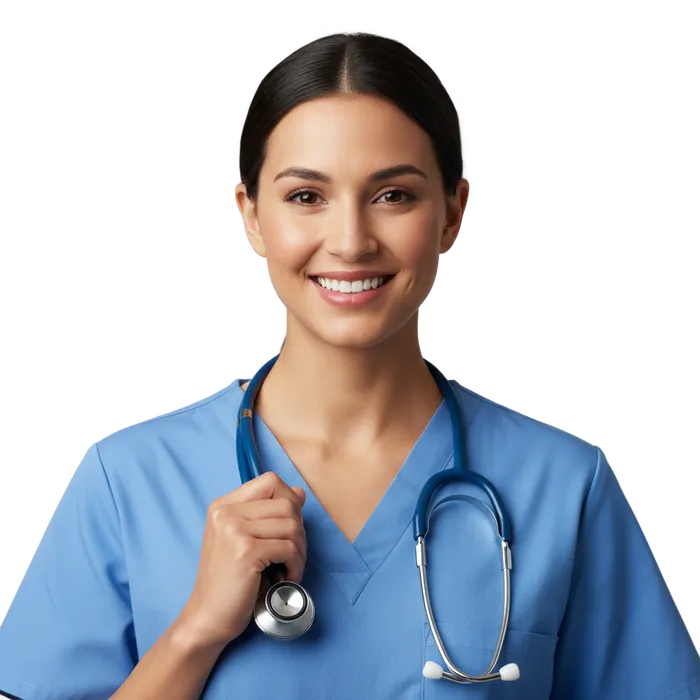 Professional nurse ready to help with patient calls